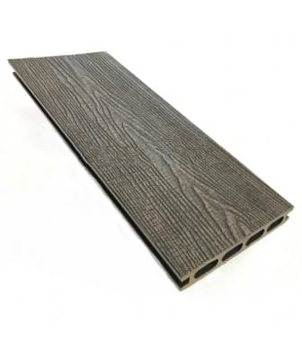 Террасная Доска ДПК Деревопласт (149*23,5*4000) пустотелая, шовная, с 3D-тиснением Венге